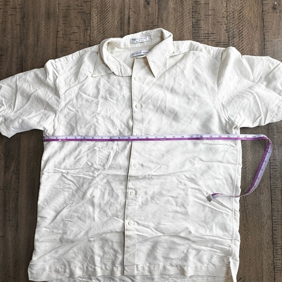 Geoffrey Beene Men's Casual Cream Button Down Shirt - Picture 6 of 13